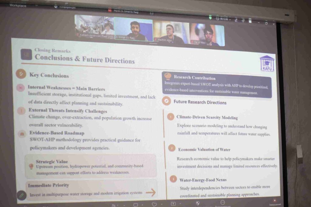 Секционное заседание с участием иностранных магистрантов из Афганистана и Германии 10