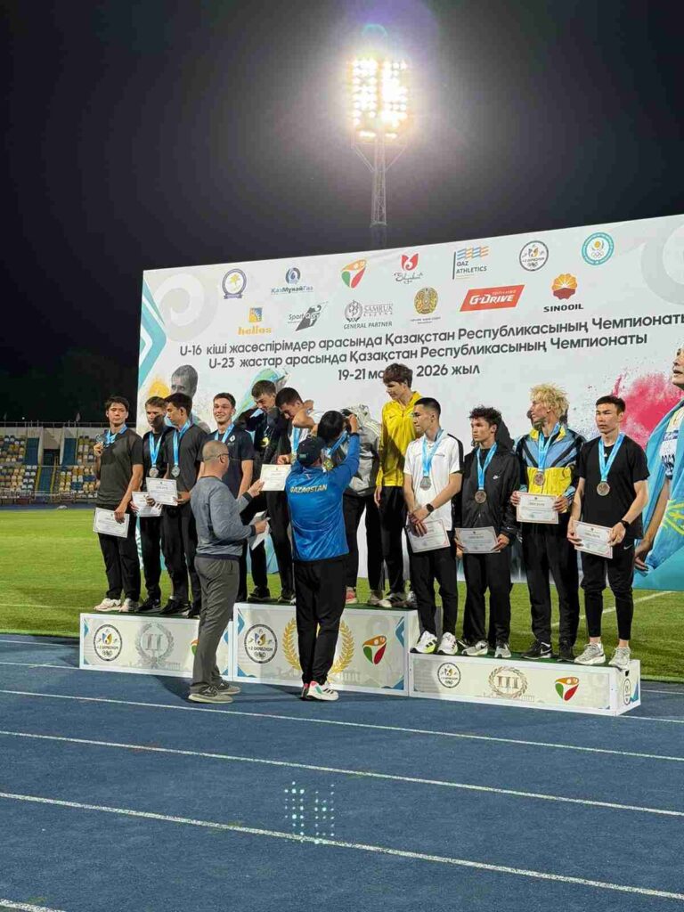 Бронзовая медаль Нұрланұлы Бақытжана на чемпионате Республики Казахстан по лёгкой атлетике 2